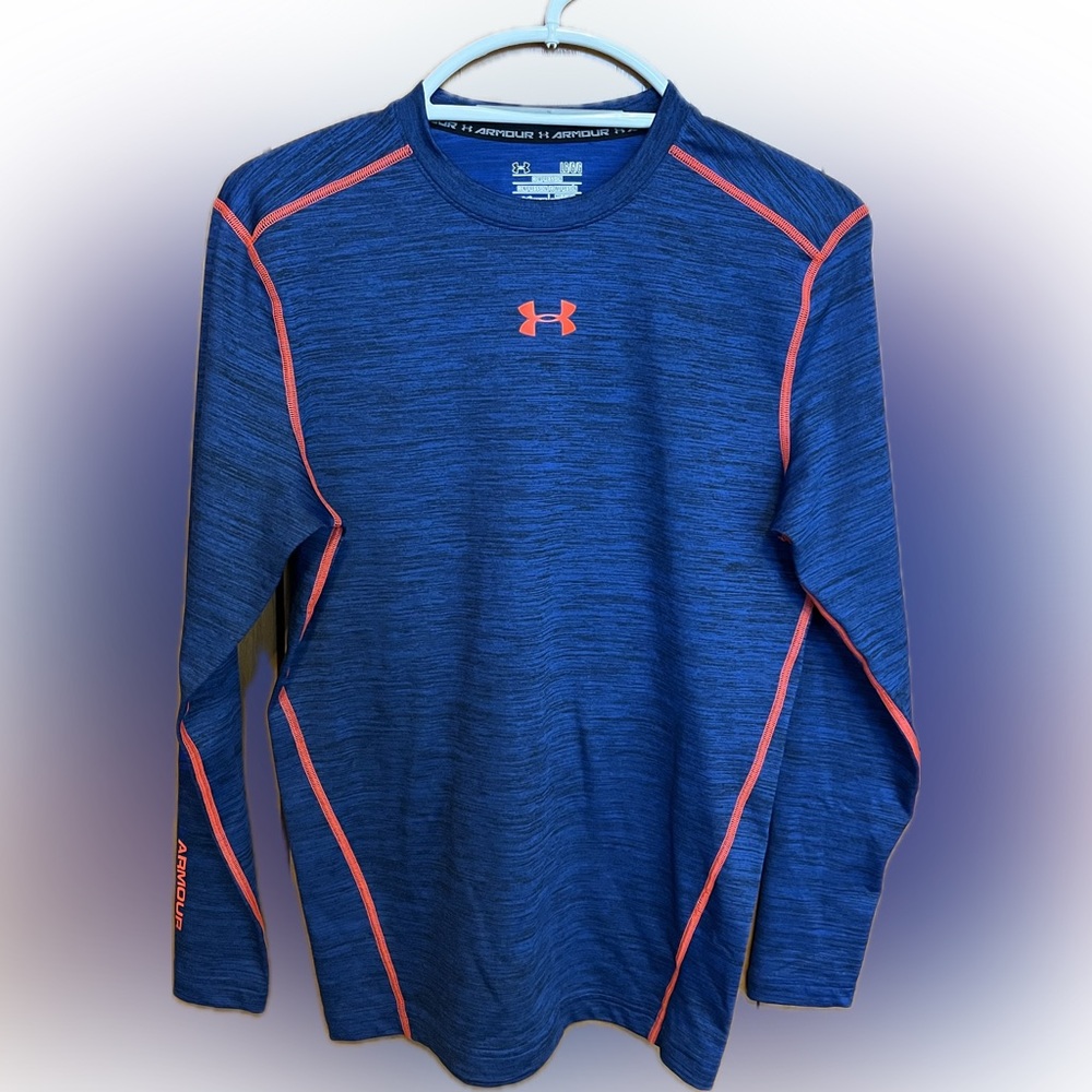 Under Armour Blue and Orange Men's Shirt